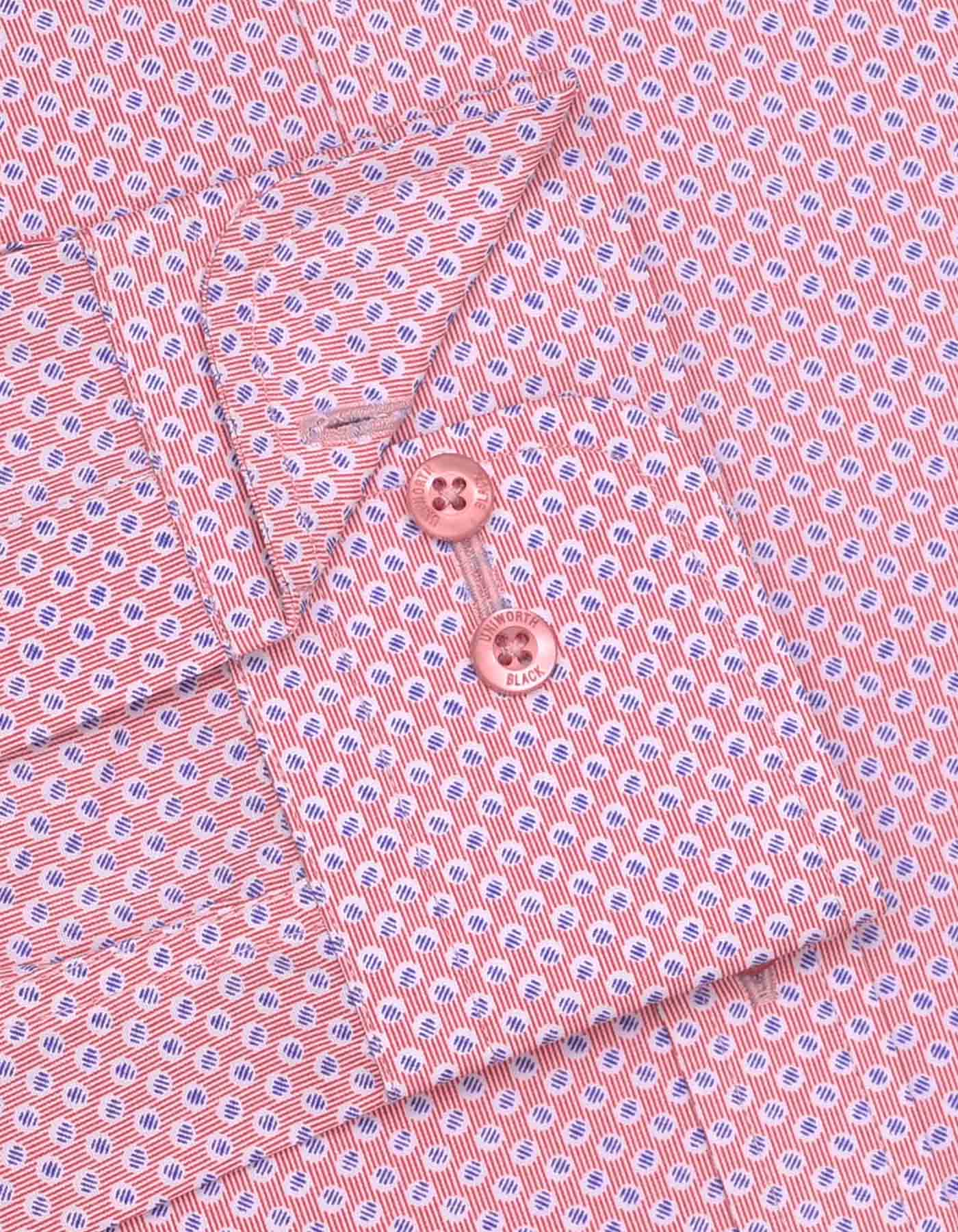 Printed Pink/Sky Tailored Smart Fit Shirt FS635-2SF-15.5