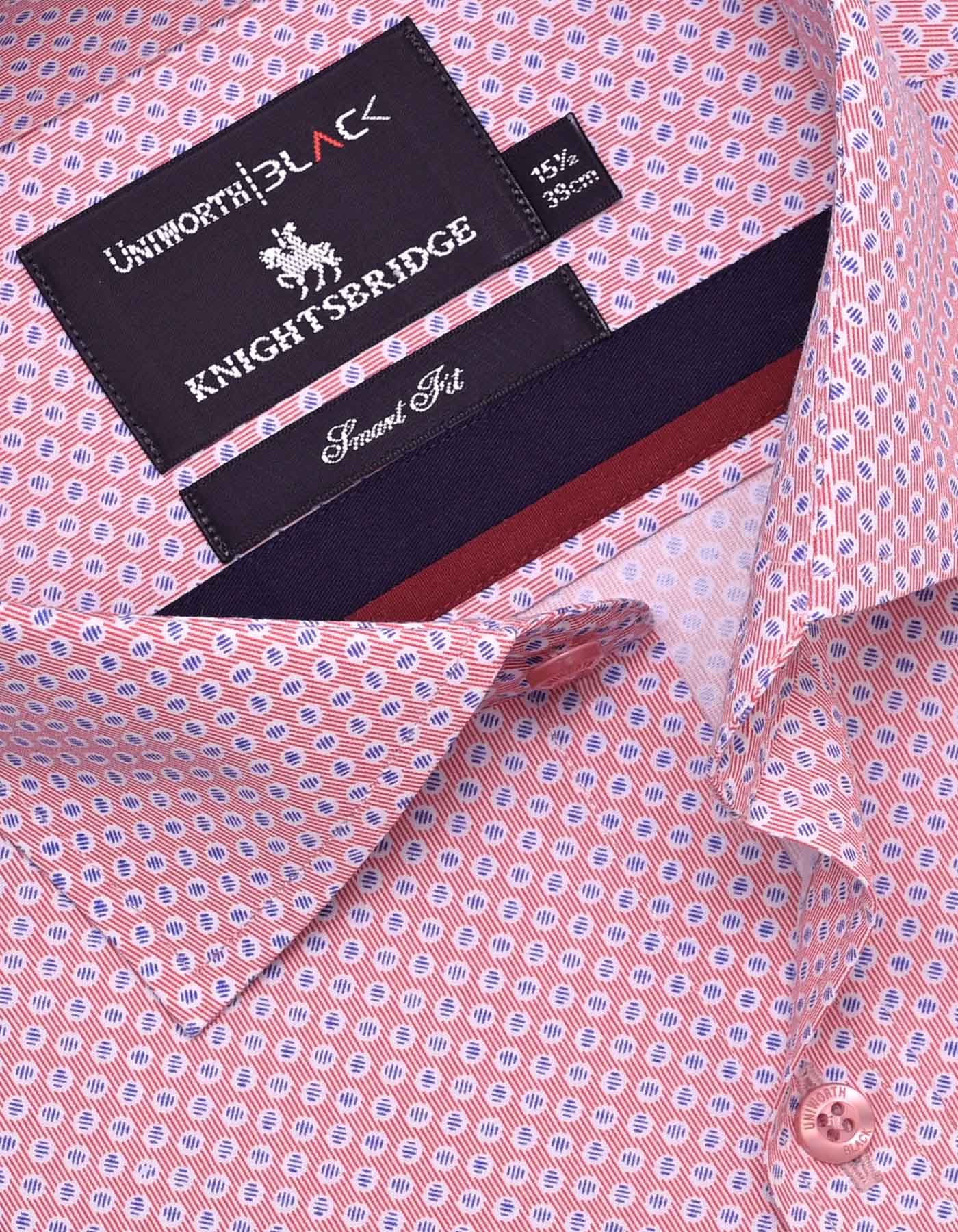 Printed Pink/Sky Tailored Smart Fit Shirt FS635-2SF-15