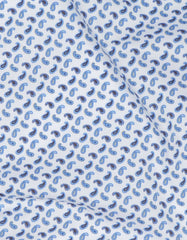 Printed White/Sky Tailored Smart Fit Shirt FS646SF-16