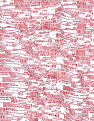 Printed Red Classic Fit Shirt FS759-1RH-16