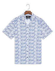 Printed Navy Classic Fit Shirt FS760-1RH-15