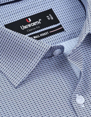Printed Navy Classic Fit Shirt FS806-1RF-15