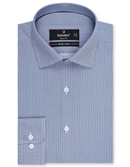 Printed Navy Tailored Smart Fit Shirt FS806-1SF-14.5