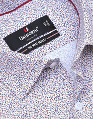 Printed Royal Blue Classic Fit Shirt FS807RF-15