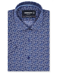 Printed Navy Classic Fit Shirt FS818RH-14.5