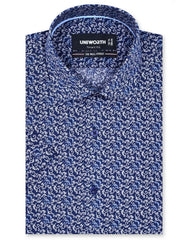 Printed Navy Smart Fit Shirt FS818SH-14.5