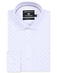 Printed White Classic Fit Shirt FS820RF-14.5