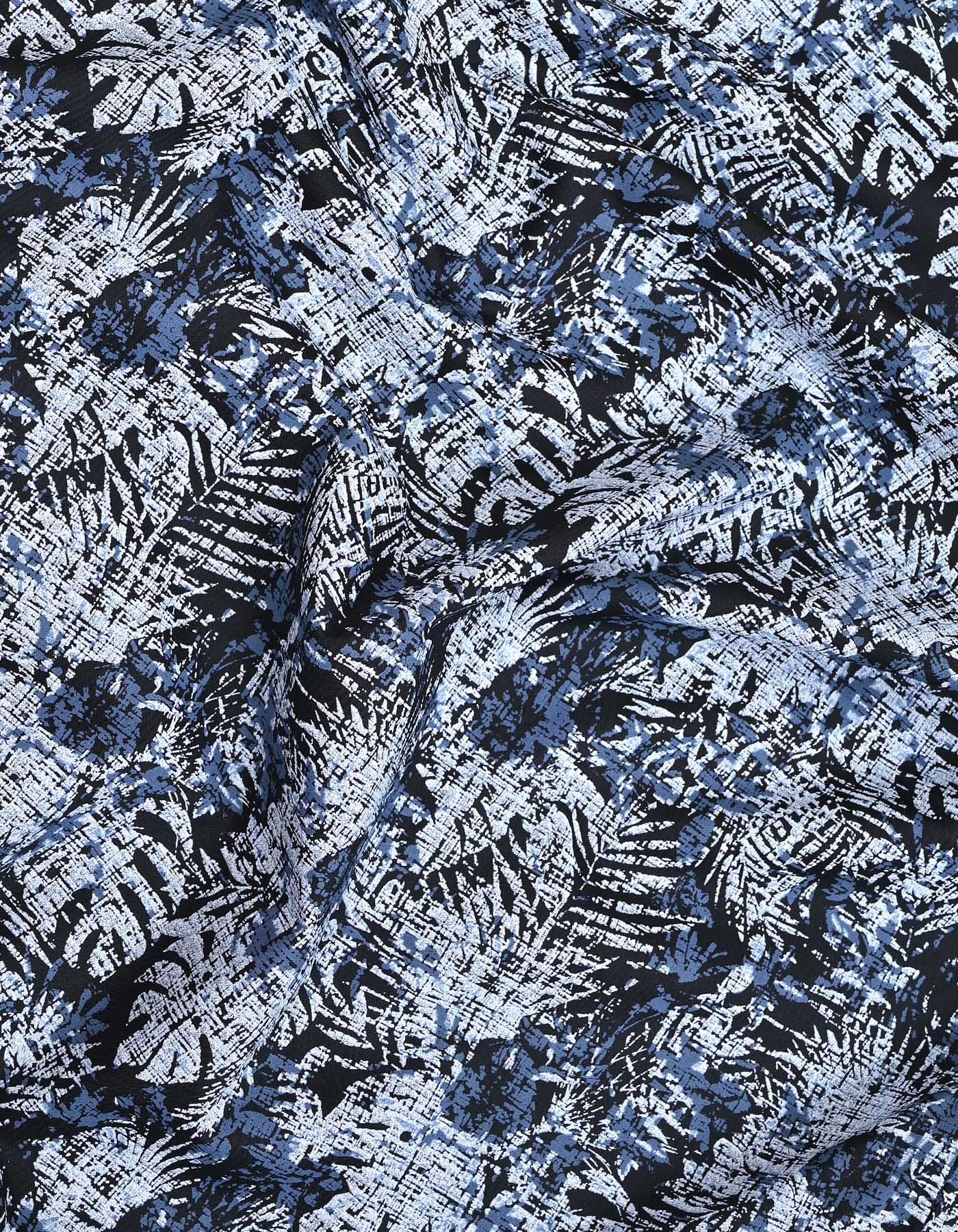 Printed Grey Tailored Smart Fit Shirt FS834SF-16