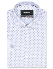 Printed White Classic Fit Shirt FS836RH-14.5