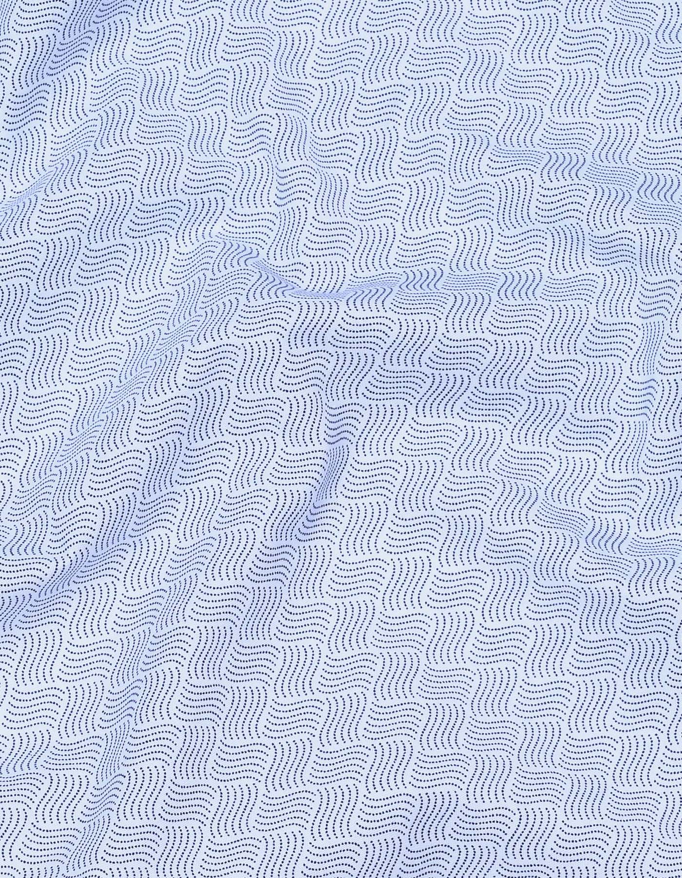 Printed White Classic Fit Shirt FS841RH-16