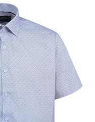 Printed White Smart Fit Shirt FS841SH-15.5