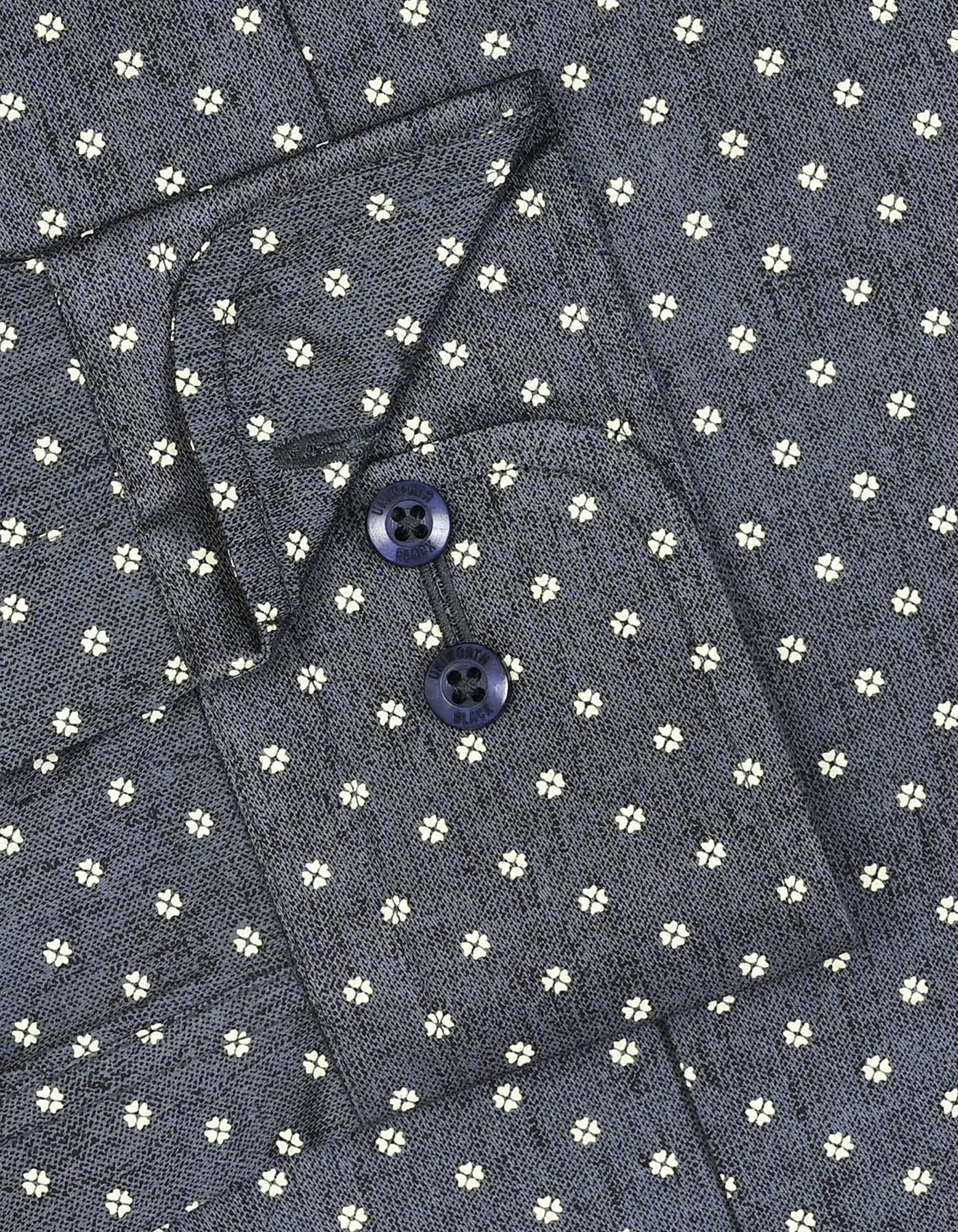 Printed D Grey Tailored Smart Fit Shirt FS849-1SF-15.5