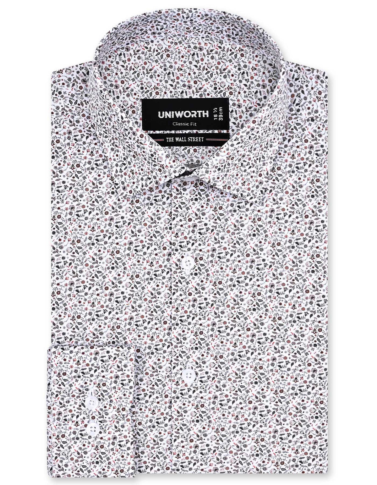 Printed Orange Classic Fit Shirt FS860-2RF-14.5