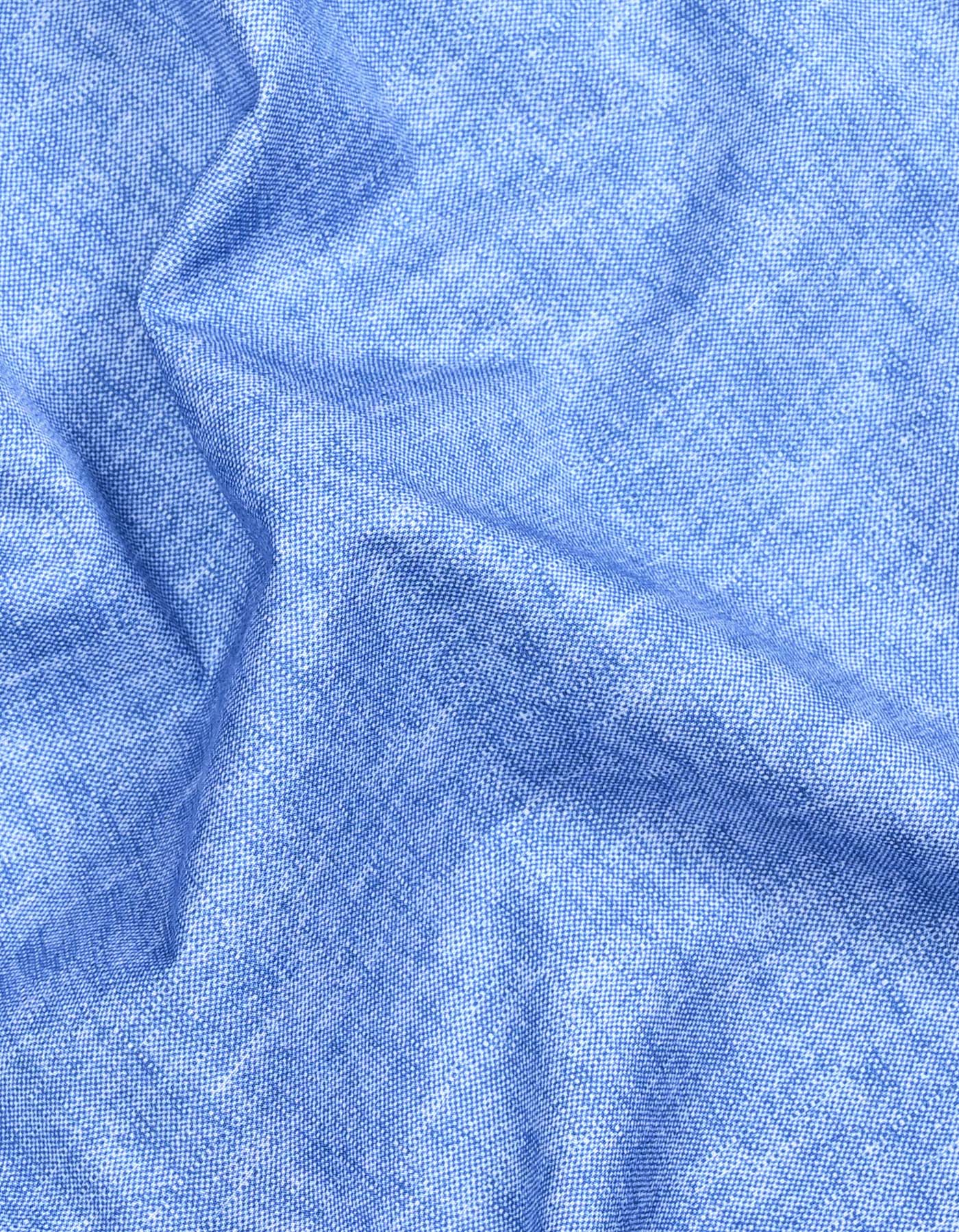 Printed M Blue Classic Fit Shirt FS861-1RF-16