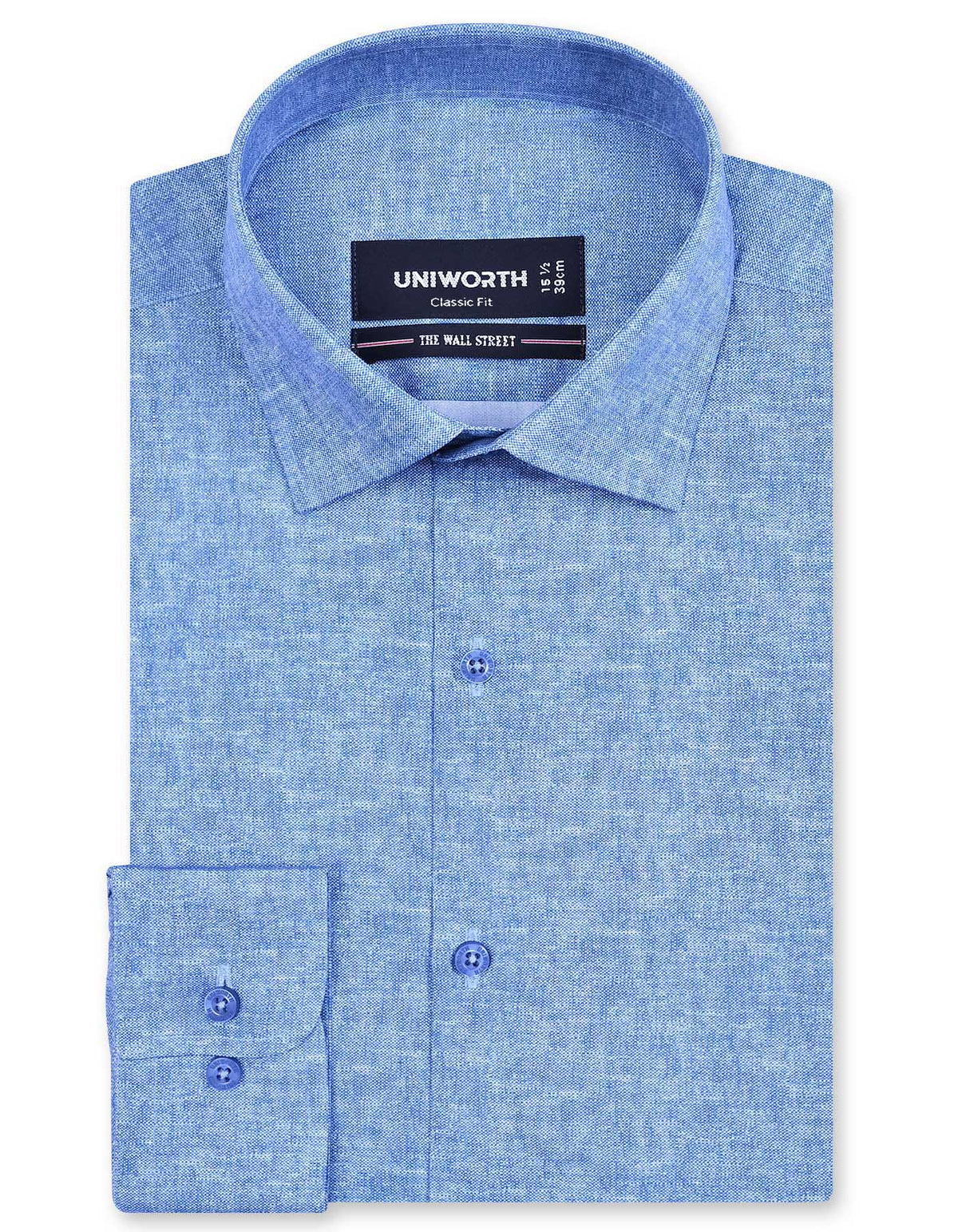 Printed M Blue Classic Fit Shirt FS861-1RF-14.5