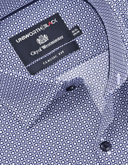Printed Navy Classic Fit Shirt FS863-1RF-15