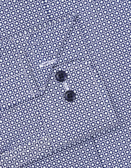 Printed Navy Tailored Smart Fit Shirt FS863-1SF-15.5