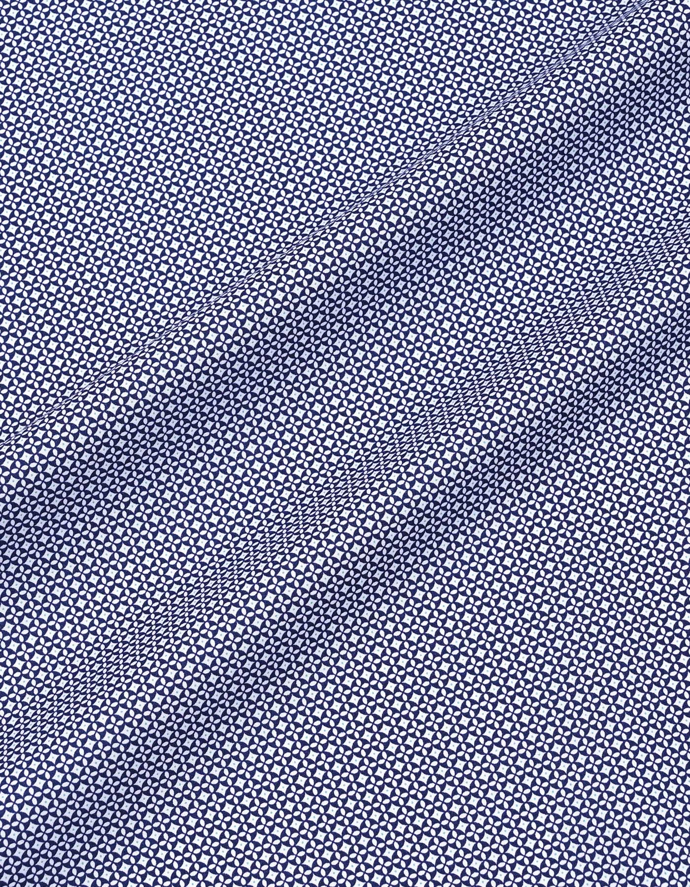 Printed Navy Tailored Smart Fit Shirt FS863-1SF-16