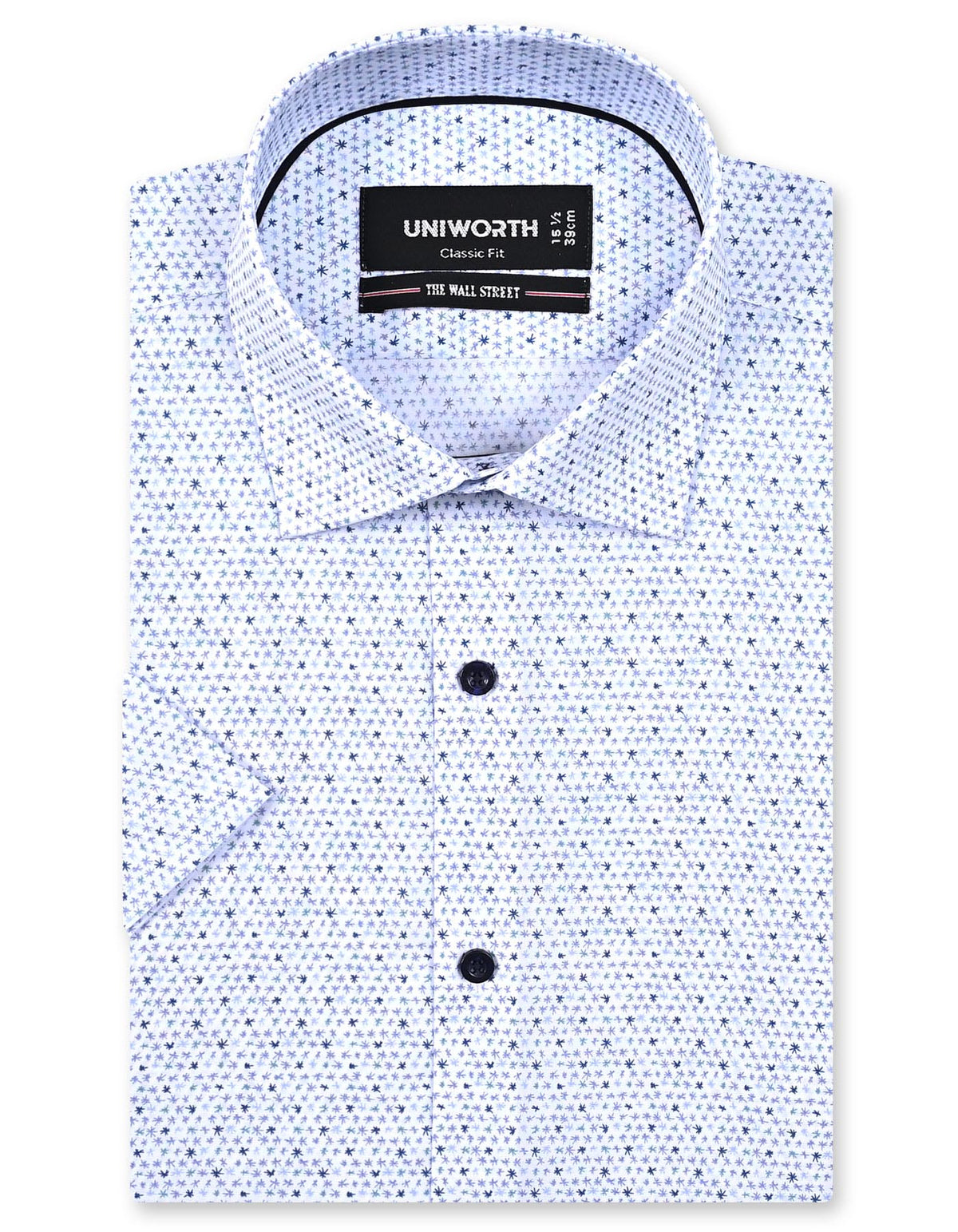 Printed Grey Classic Fit Shirt FS864RH-14.5