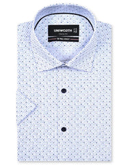 Printed Grey Classic Fit Shirt FS864RH-14.5