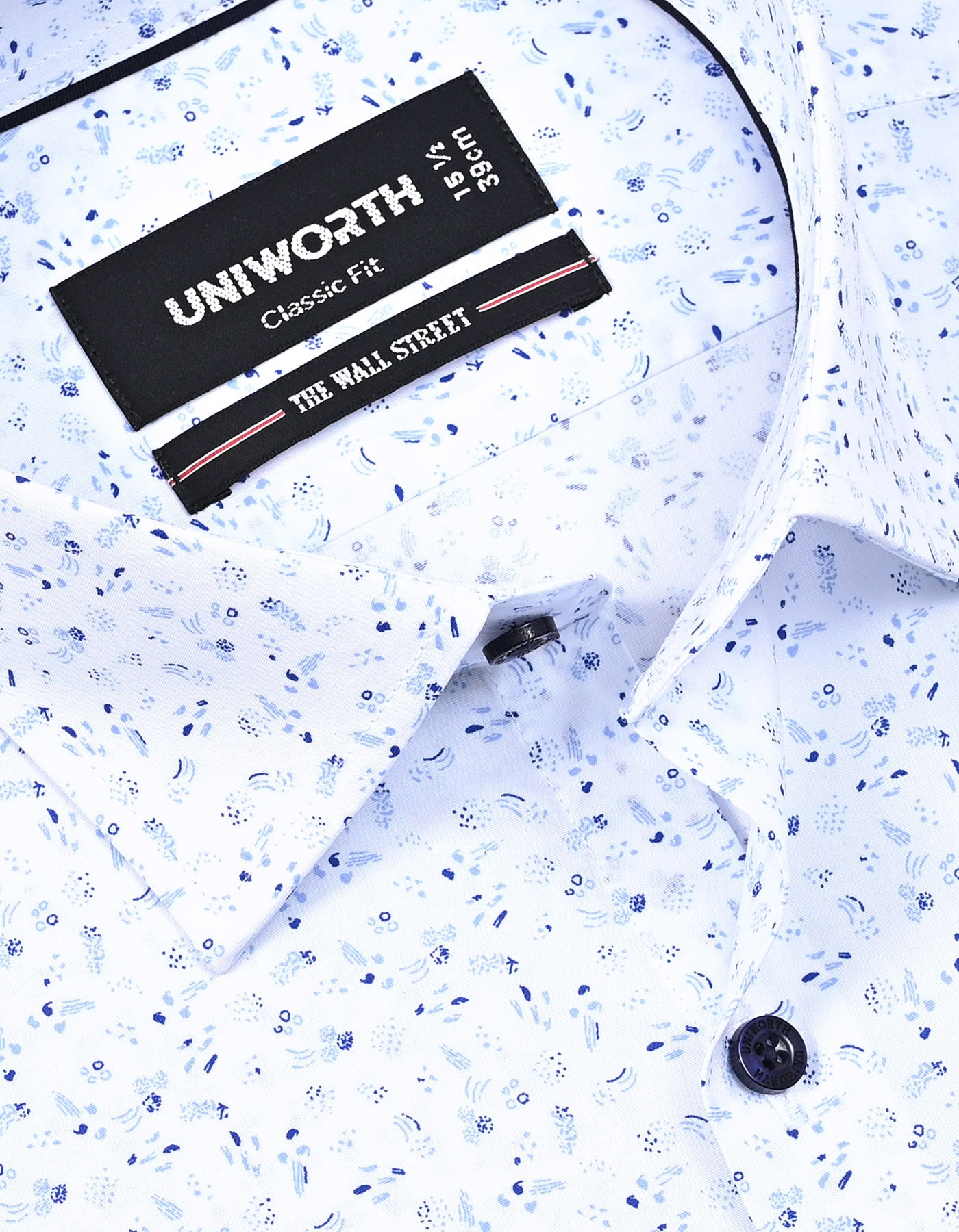 Printed Blue Classic Fit Shirt FS865-1RH-15