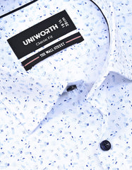 Printed Blue Classic Fit Shirt FS865-1RH-15