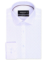 Printed Red Tailored Smart Fit Shirt FS871SF-14.5