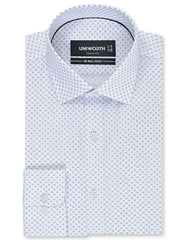 Printed Navy Classic Fit Shirt FS872-1RF-14.5