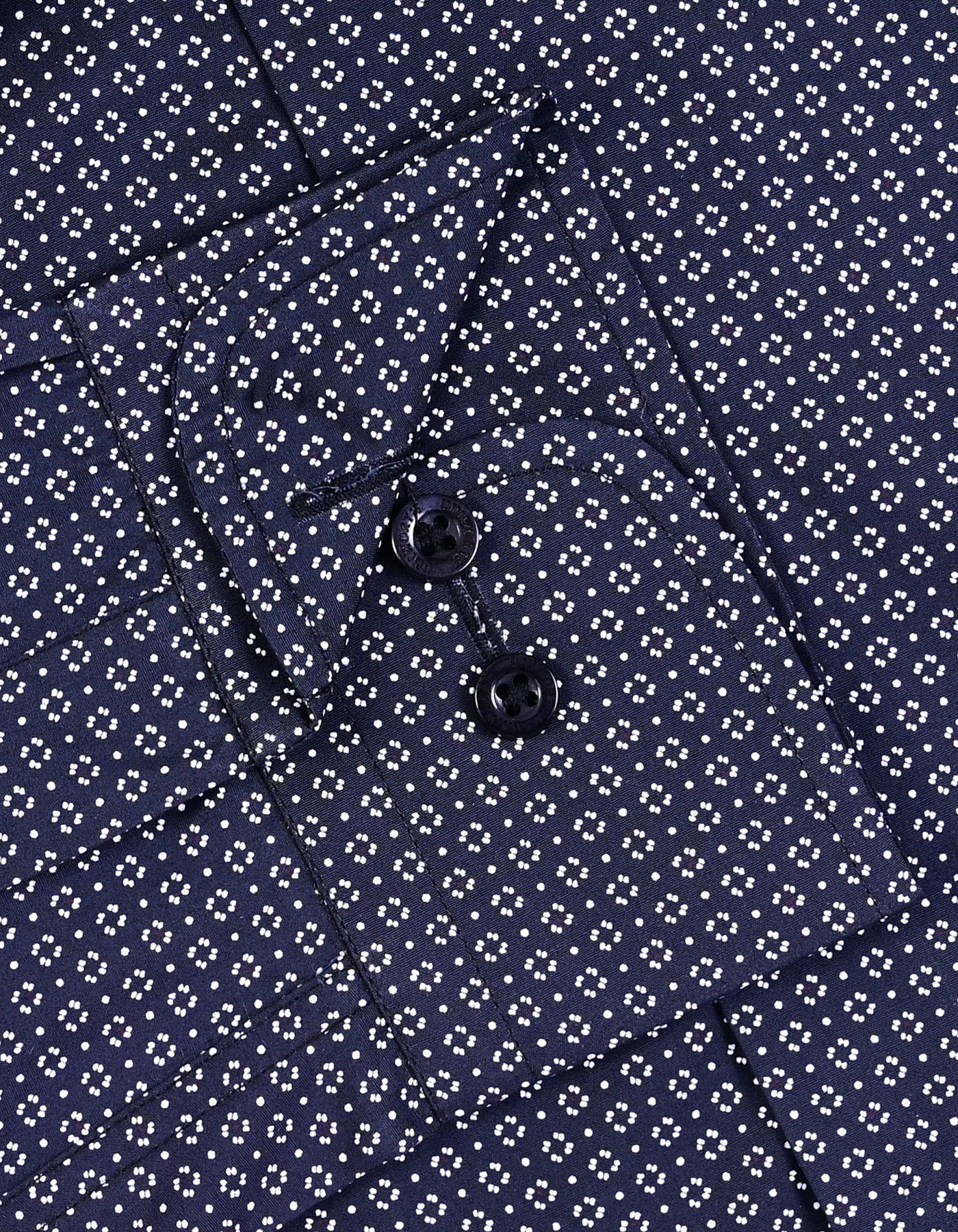 Printed Black Classic Fit Shirt FS877RF-15.5