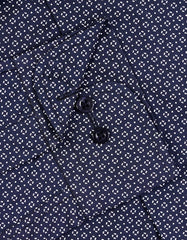 Printed Black Classic Fit Shirt FS877RF-15.5