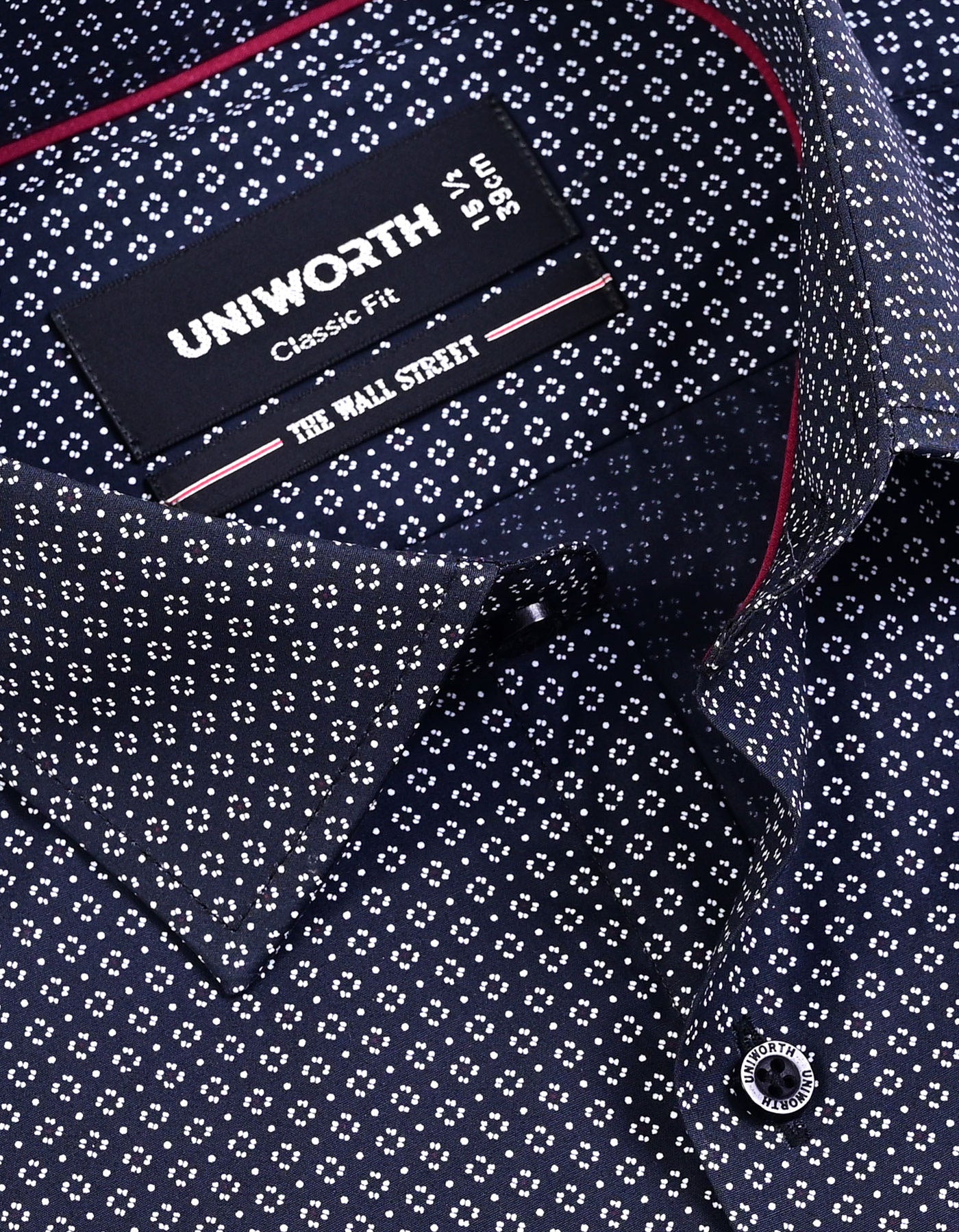 Printed Black Classic Fit Shirt FS877RF-15