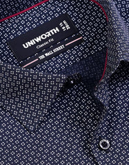 Printed Black Classic Fit Shirt FS877RF-15