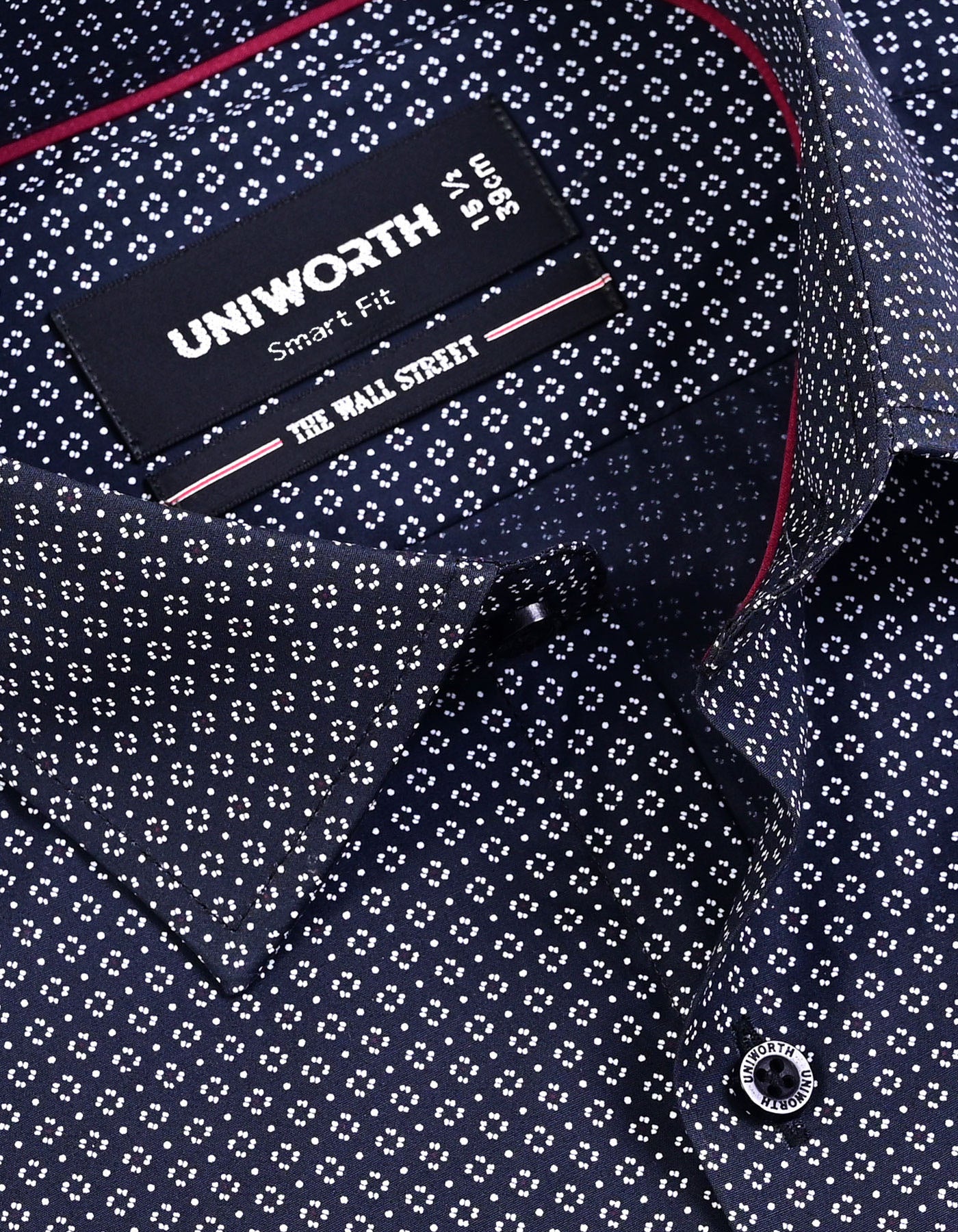 Printed Black Tailored Smart Fit Shirt FS877SF-15