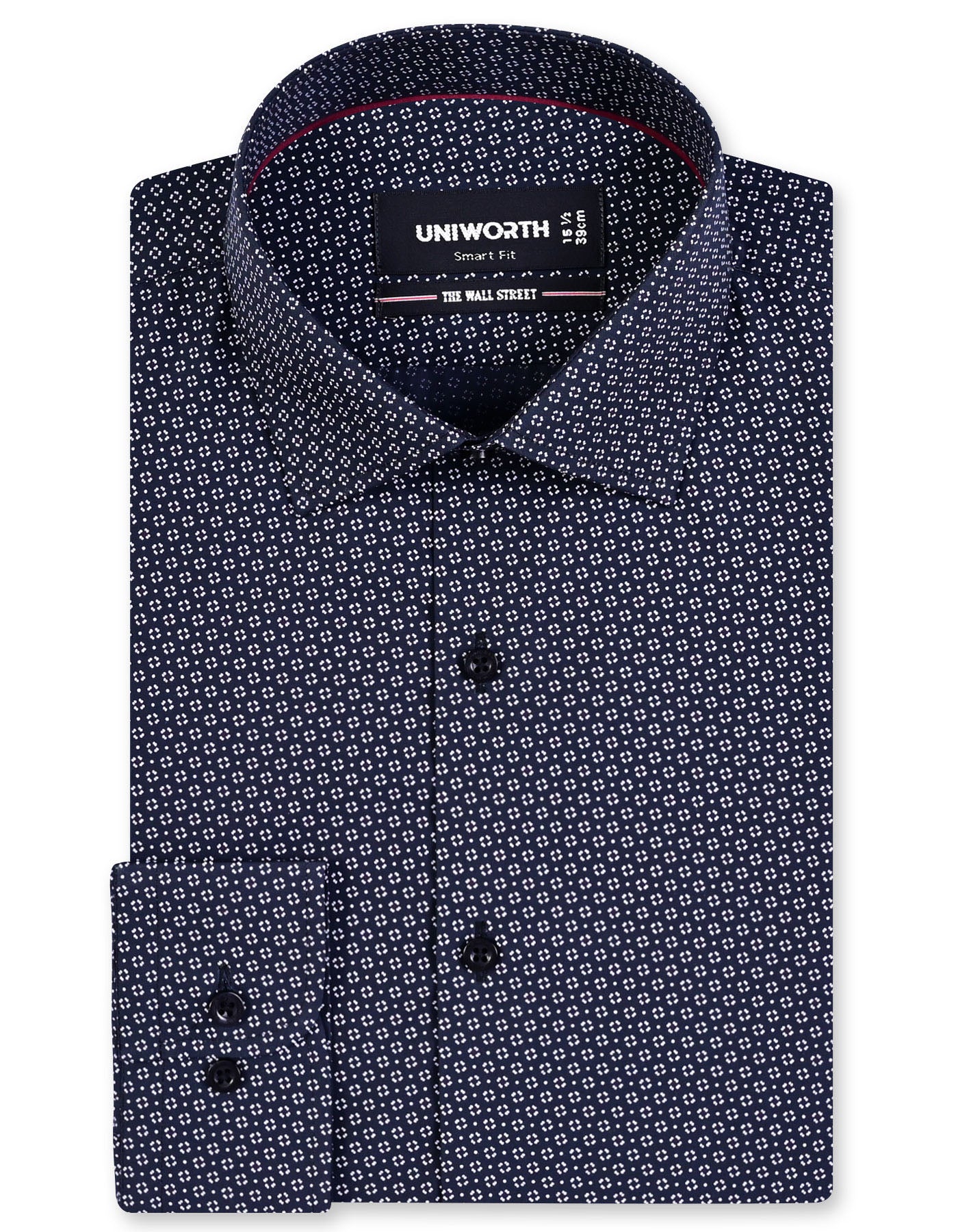 Printed Black Tailored Smart Fit Shirt FS877SF-14.5