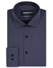 Printed Black Tailored Smart Fit Shirt FS877SF-14.5