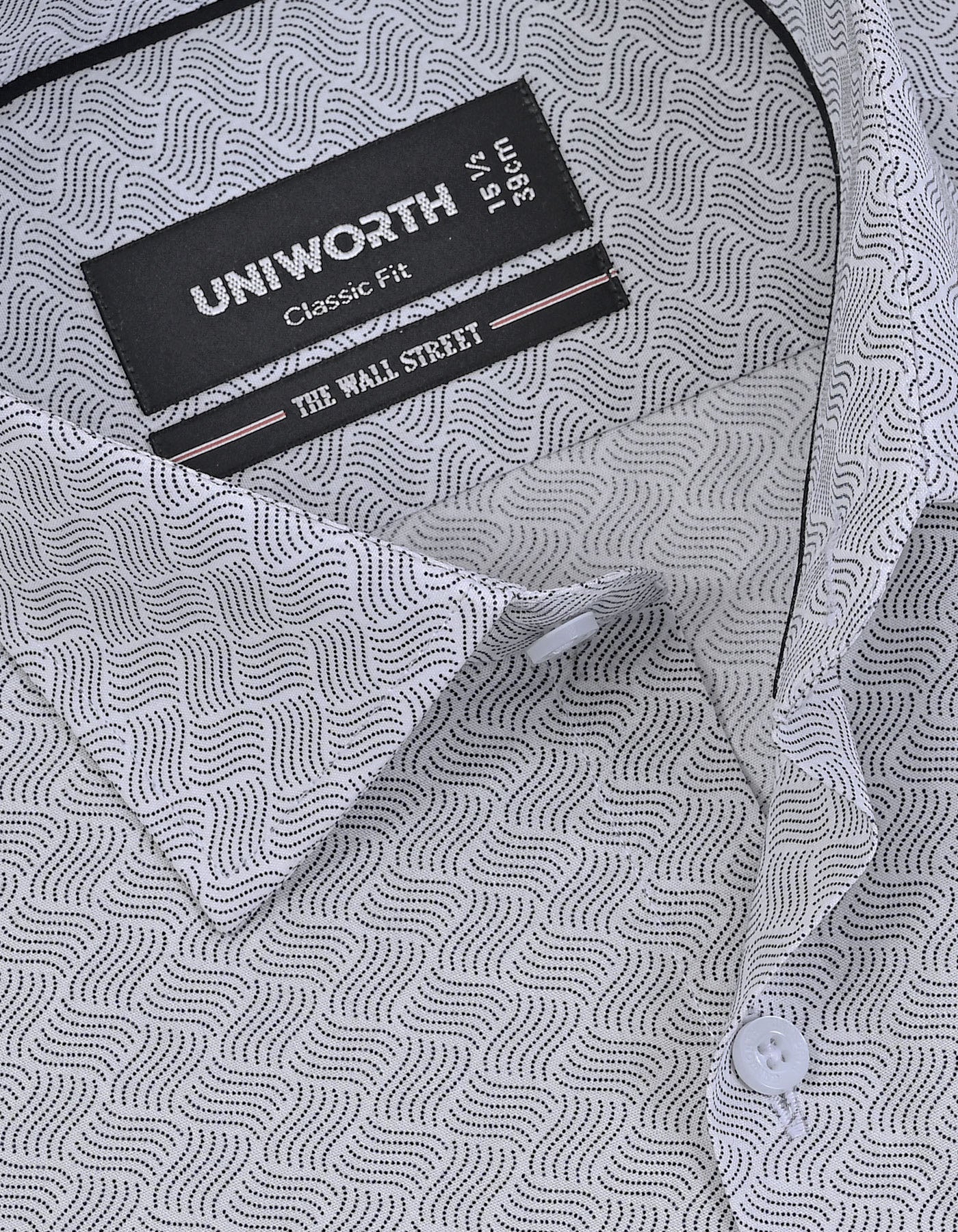 Printed Black Classic Fit Shirt FS882RF-15