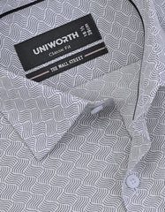 Printed Black Classic Fit Shirt FS882RF-15