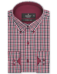 Check Black/Red Classic Fit Shirt FS969RF-14.5