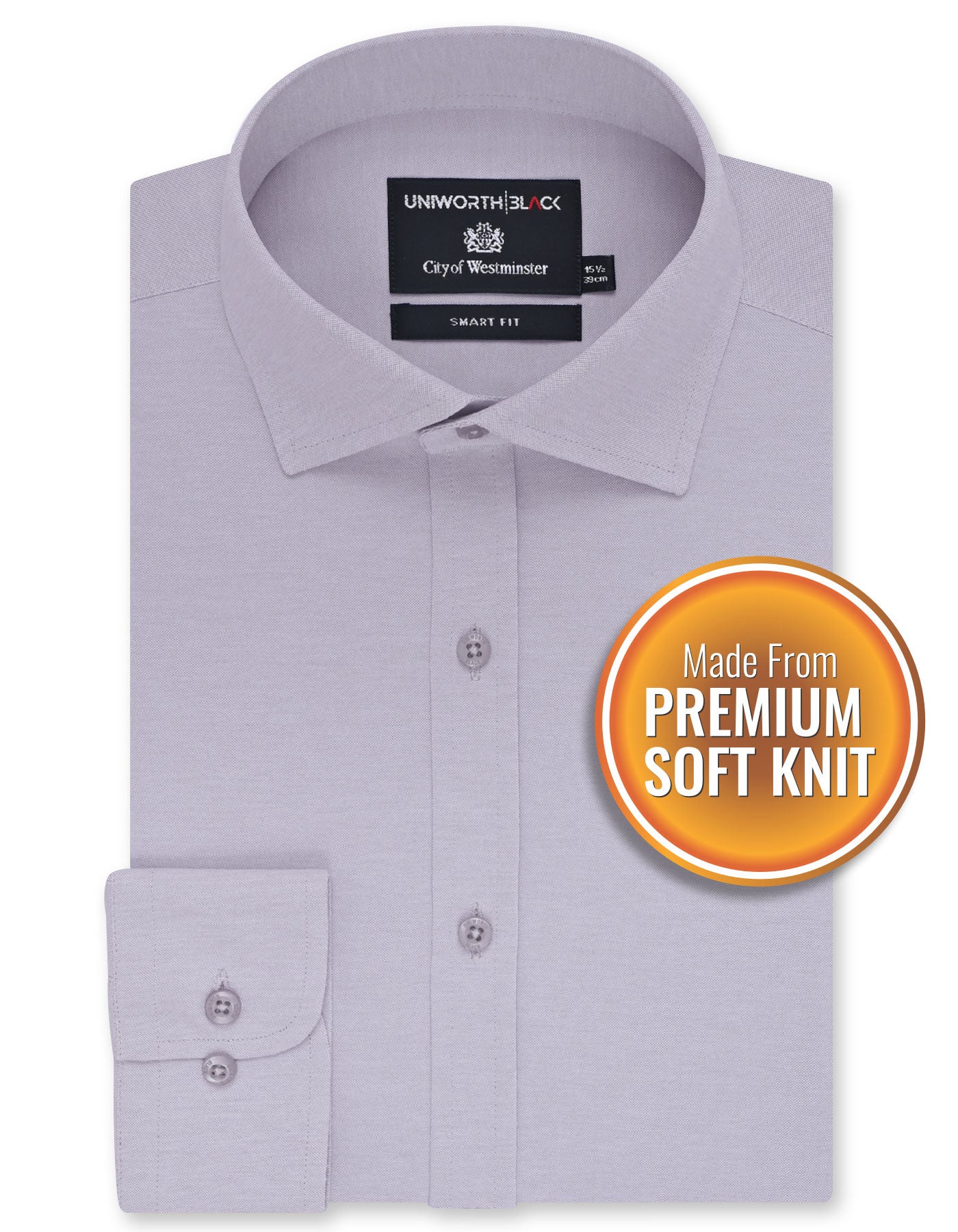 Formal Shirt Knit Grey 14? FSK11SF Uni Black FSK11SF-14.5
