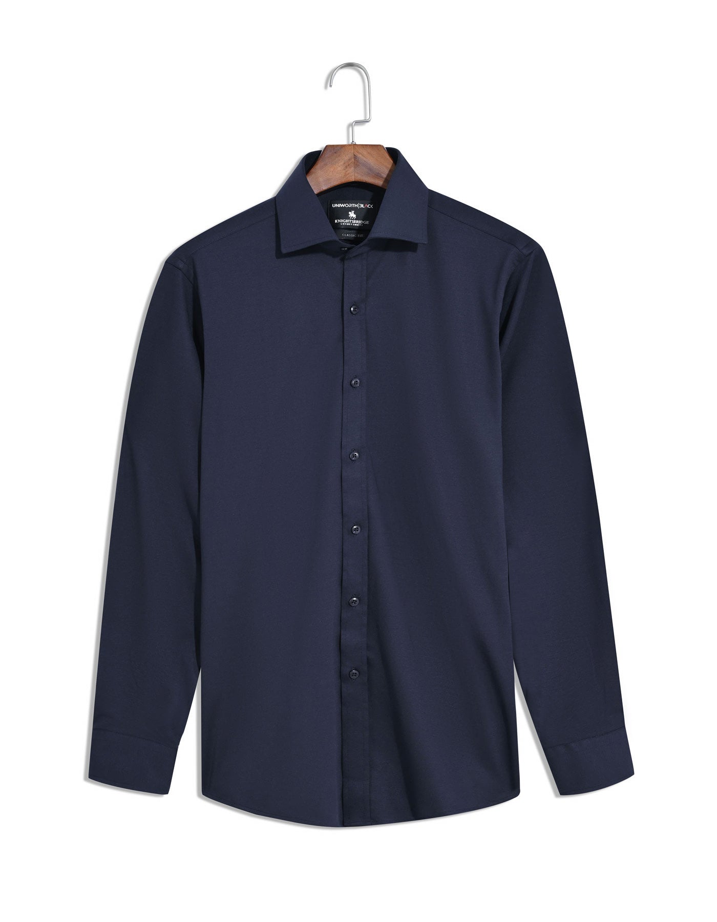 Plain Navy Classic Fit Shirt FSK18RF-15.5
