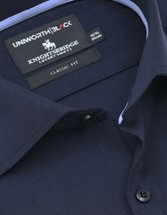 Plain Navy Classic Fit Shirt FSK18RF-15