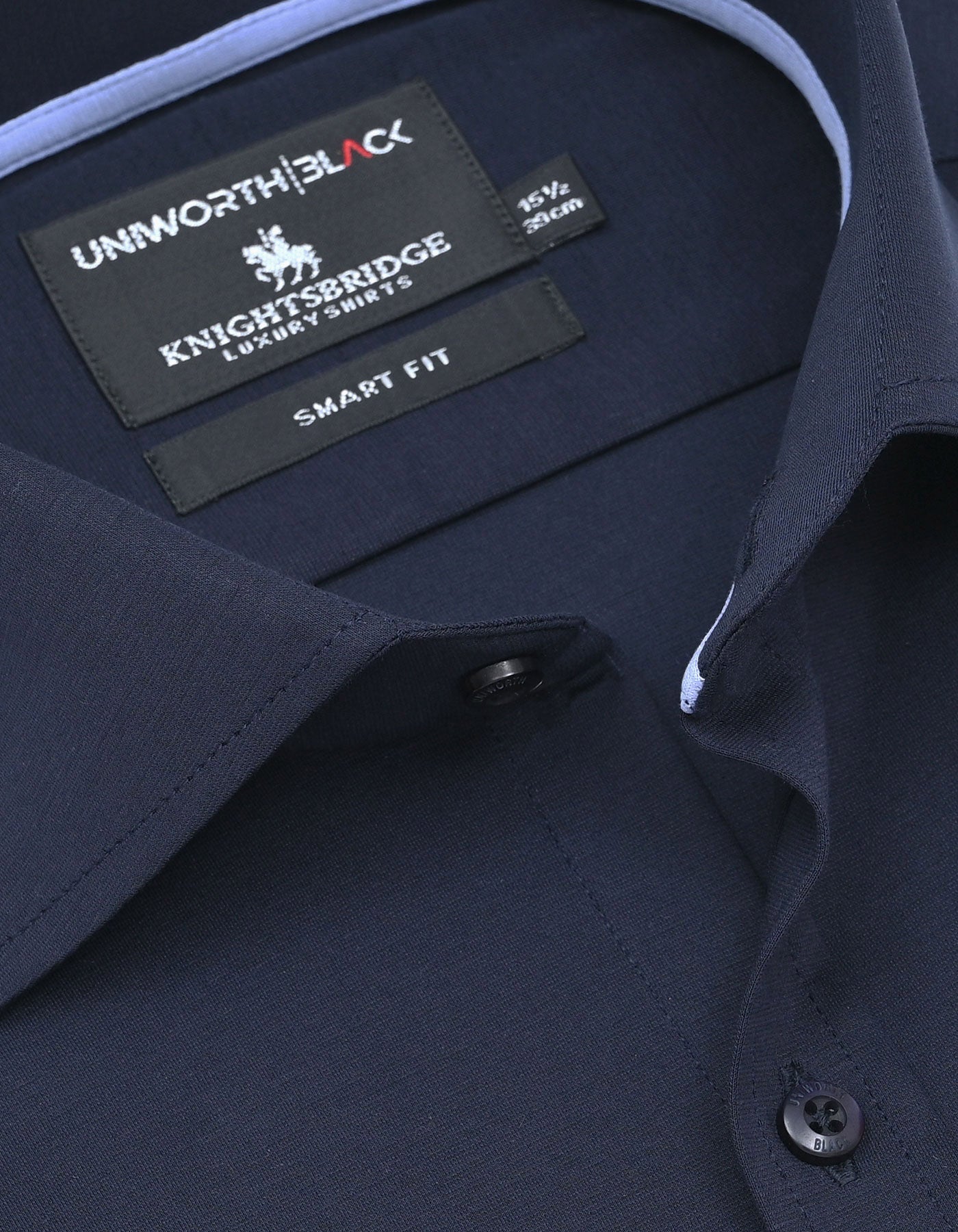 Plain Navy Tailored Smart Fit Shirt FSK18SF-15
