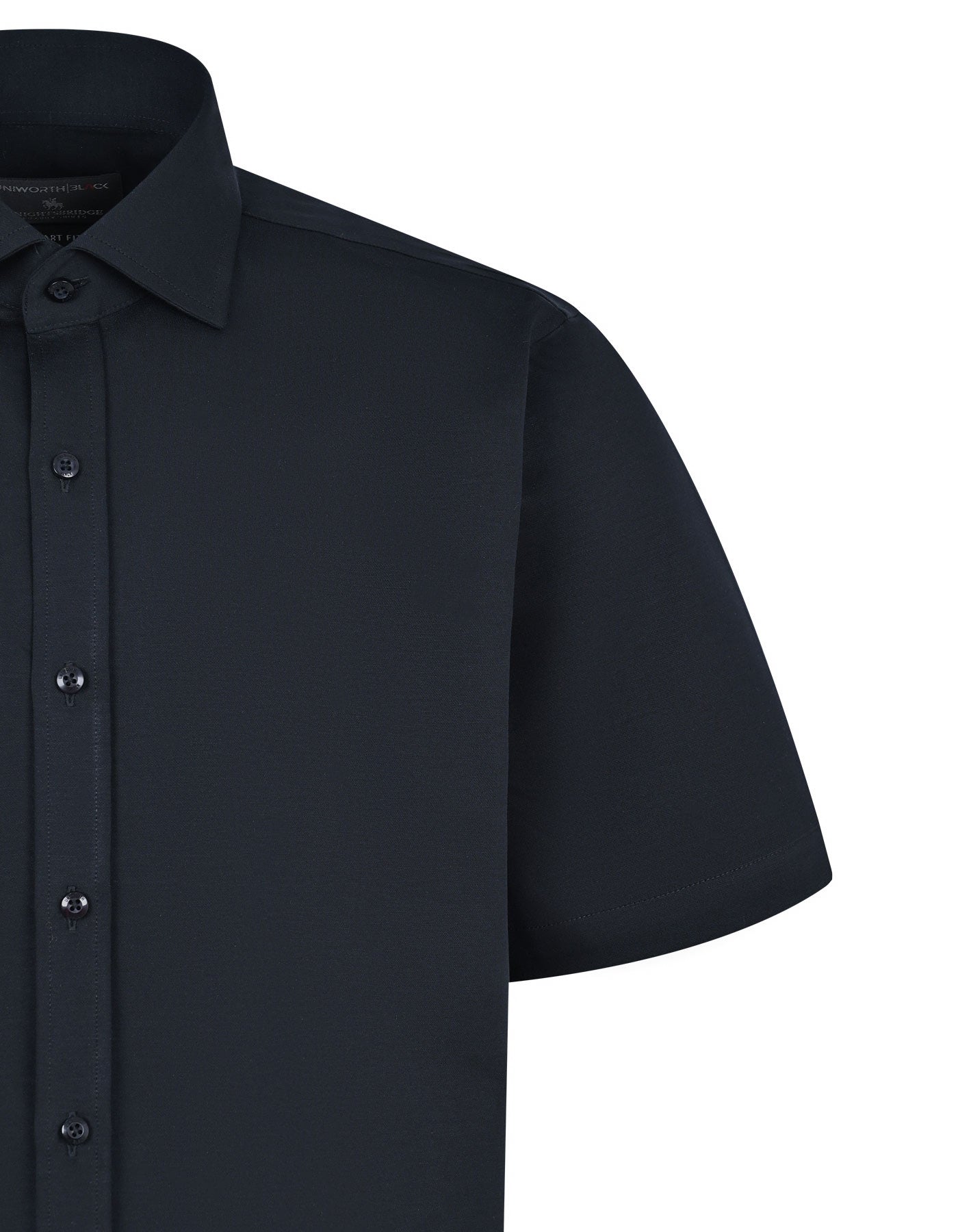 Plain Black Smart Fit Shirt FSK44SH-16