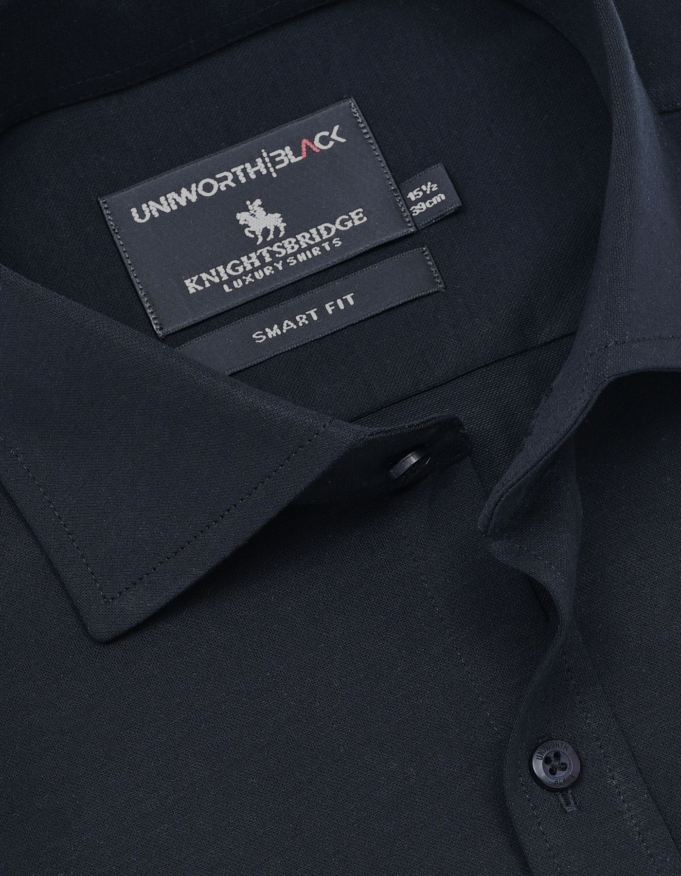 Plain Black Smart Fit Shirt FSK44SH-15
