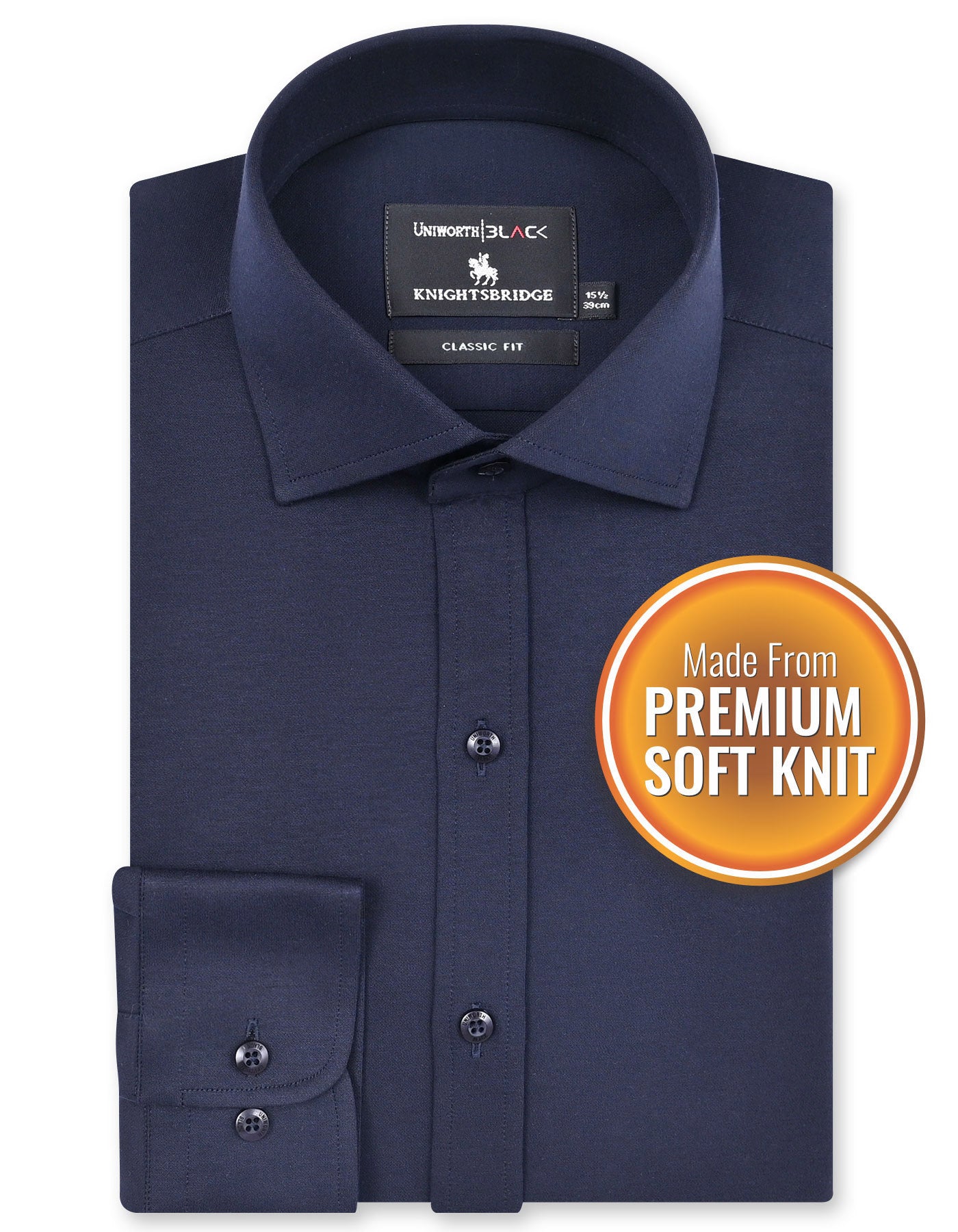 Formal Shirt Knit D Navy 14? FSK45RF Uni Black FSK45RF-14.5