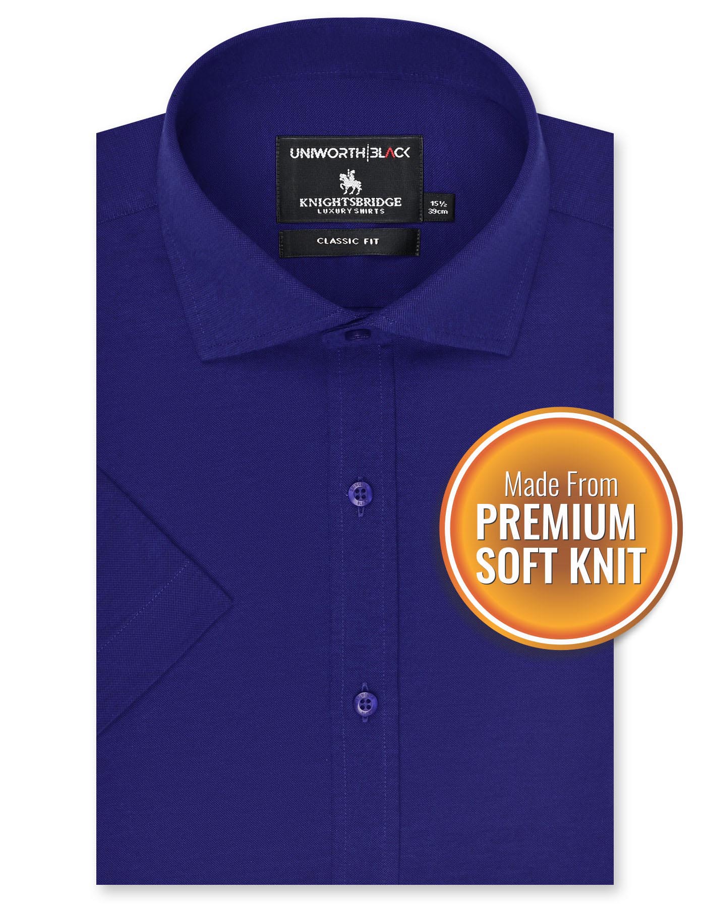 Formal Shirt Knit Royal Blue 14? FSK46RH Uni Black FSK46RH-14.5