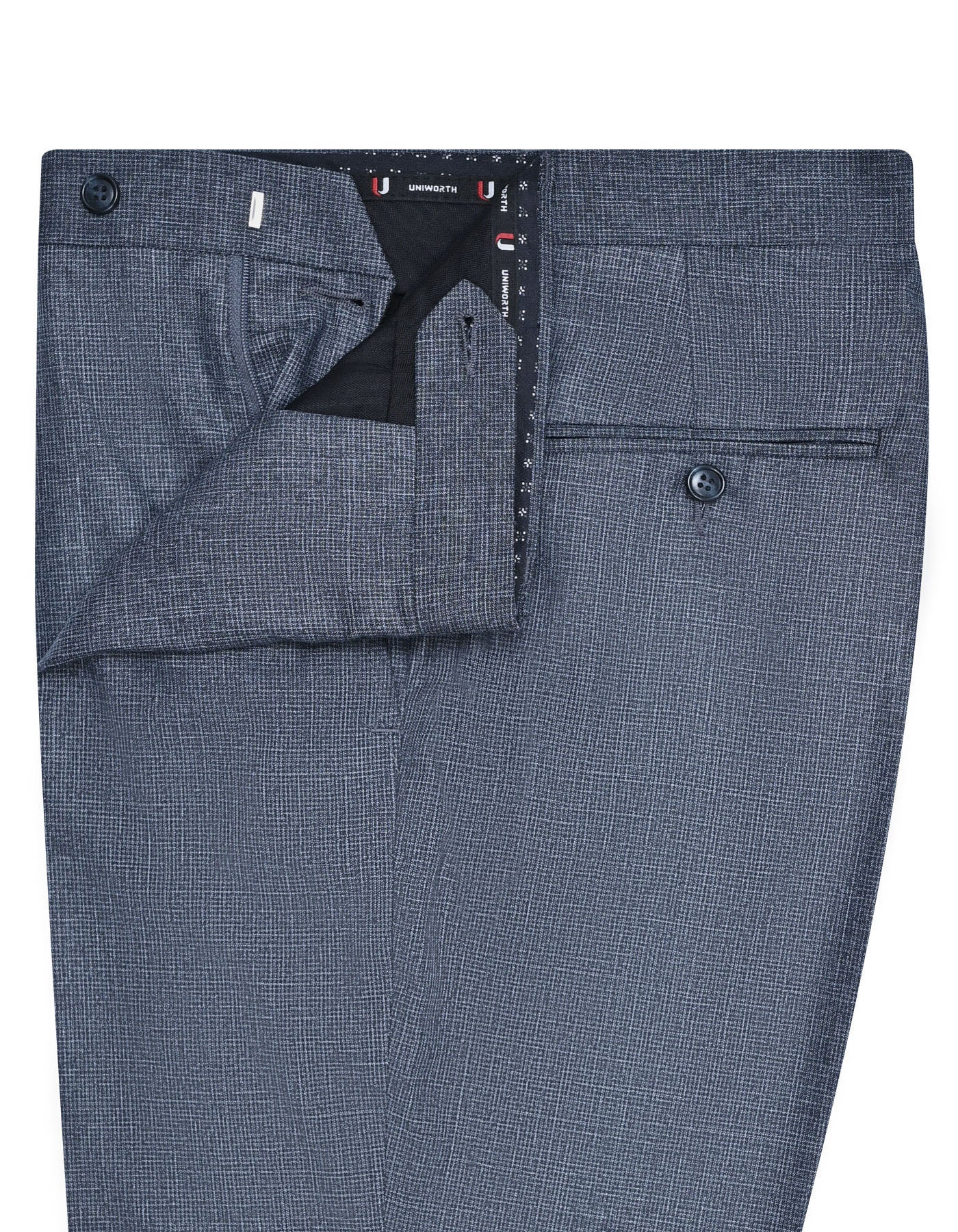 D Grey Texture Formal Trouser Classic Fit FT2542C-32