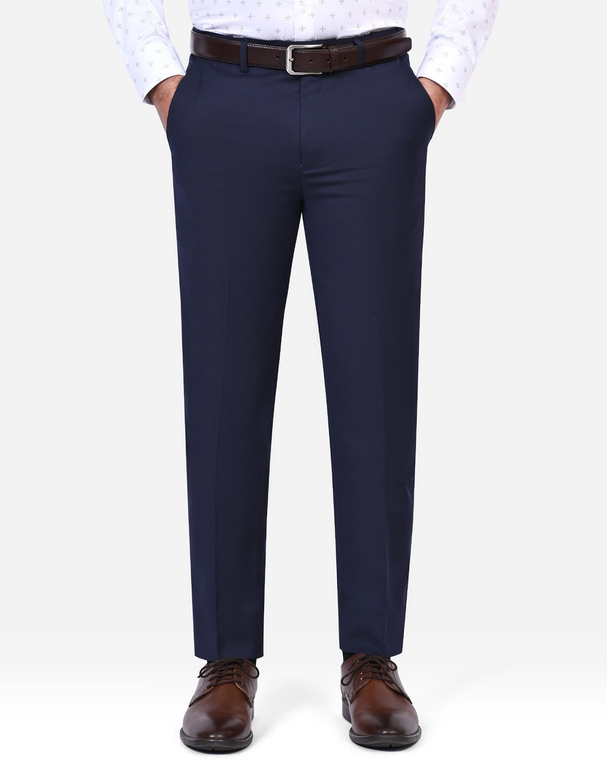 Navy Plain Formal Trouser Classic Fit FT2607-5C-30