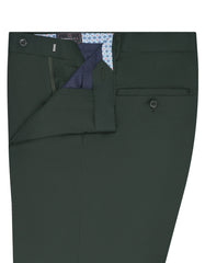 D Green Plain Formal Trouser Tailored Smart Fit FT2608-1S-32