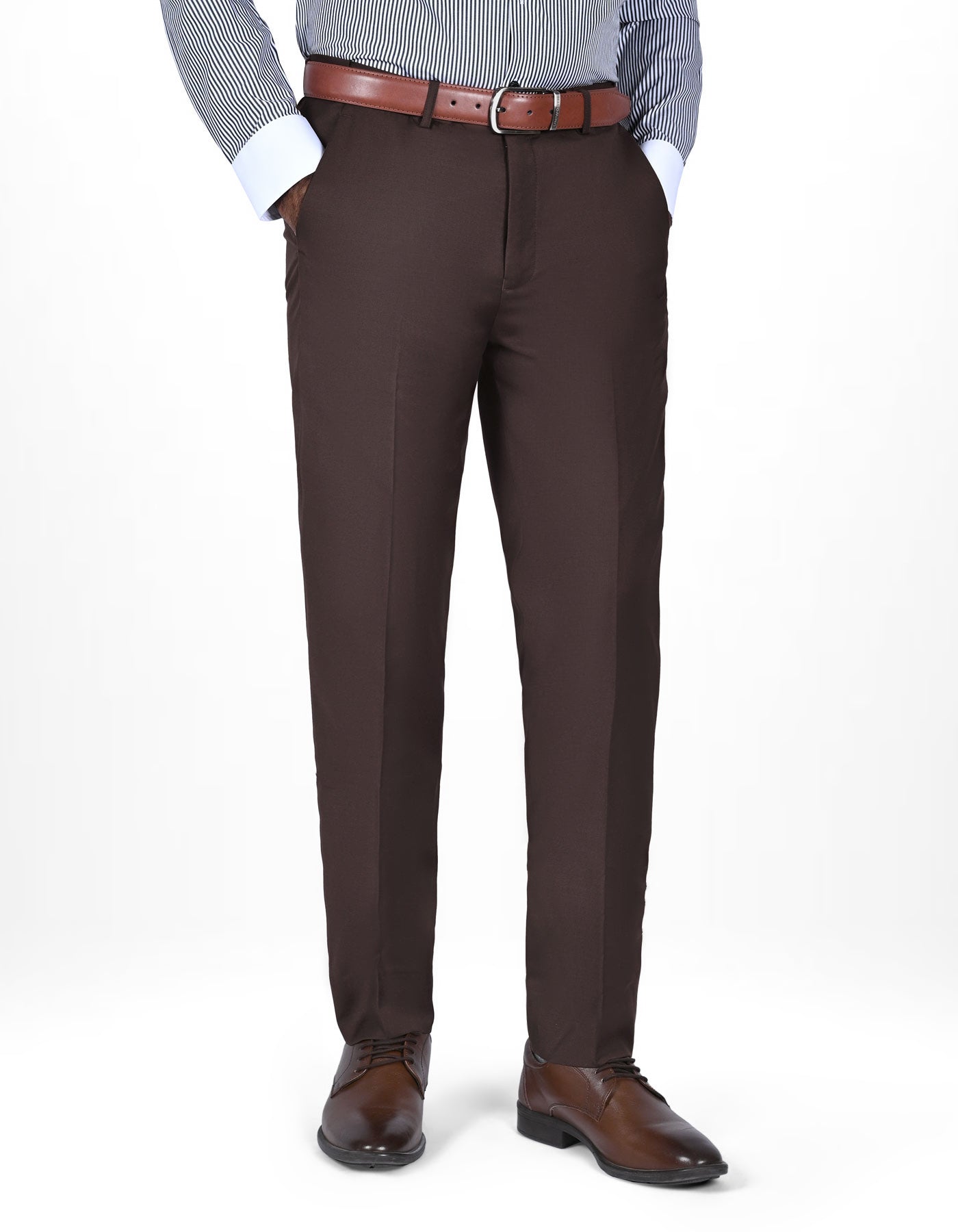 Chocolate Plain Formal Trouser Classic Fit FT2610-3C-30